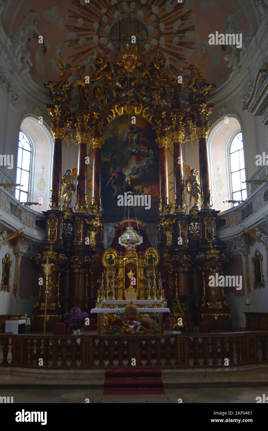 Eichst tt, Germania Archangelchurch - Schutzengelkirche nella città di Eichst tt, regione Baviera, Germania Foto Stock
