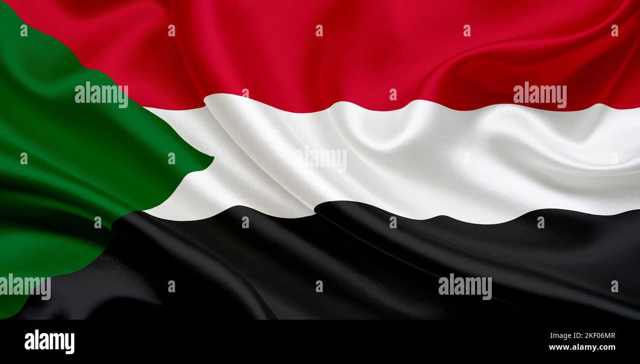 Bandiera nazionale del Sudan Foto Stock