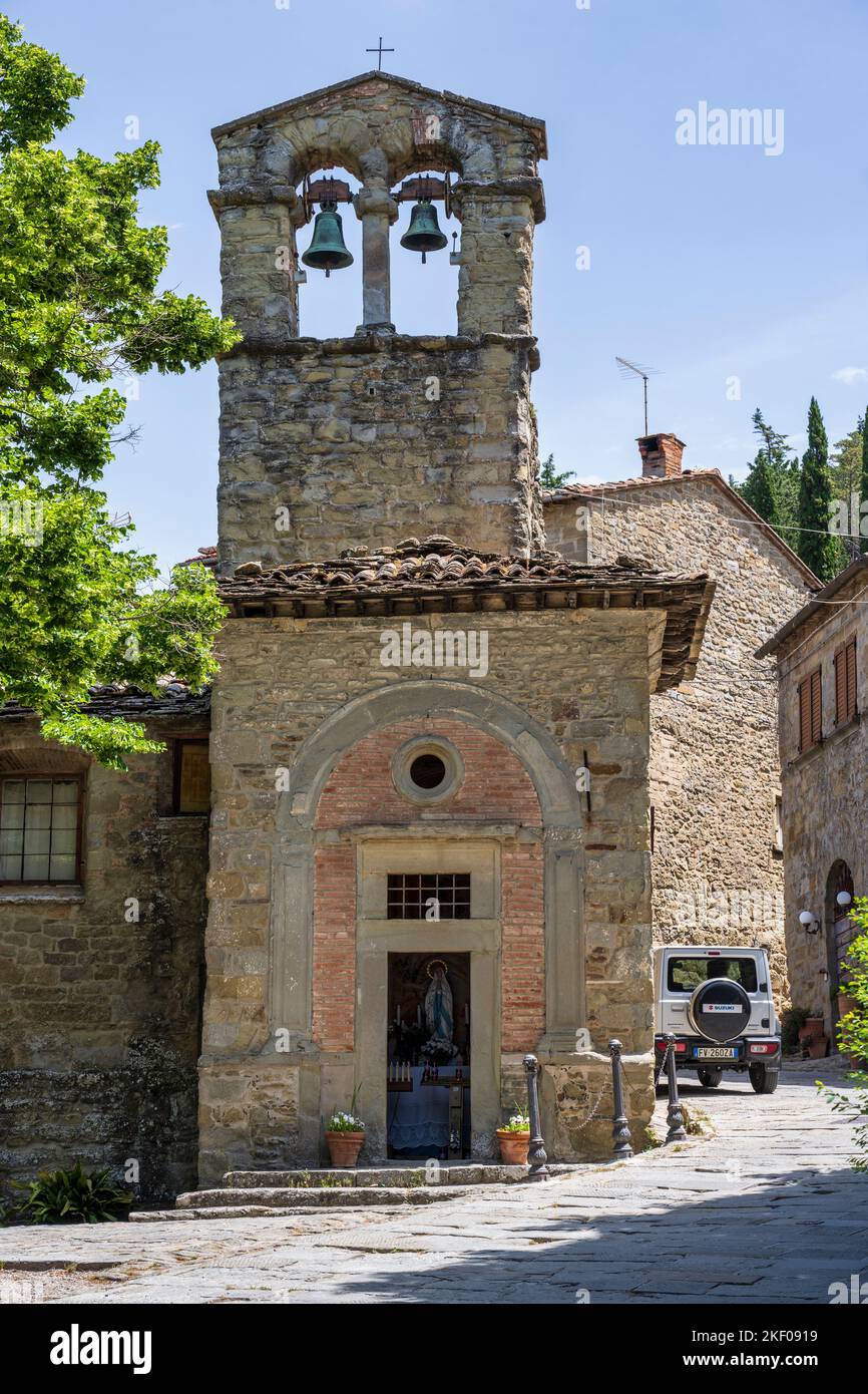 Chiesa di San Cristoforo (Chiesa di San Cristoforo) in Piazza San Cristoforo in collina a Cortona in Toscana Foto Stock