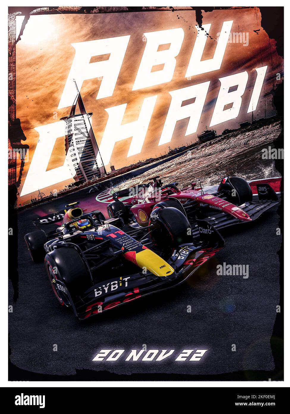 Poster del Gran Premio di Abu Dhabi F1 Foto Stock
