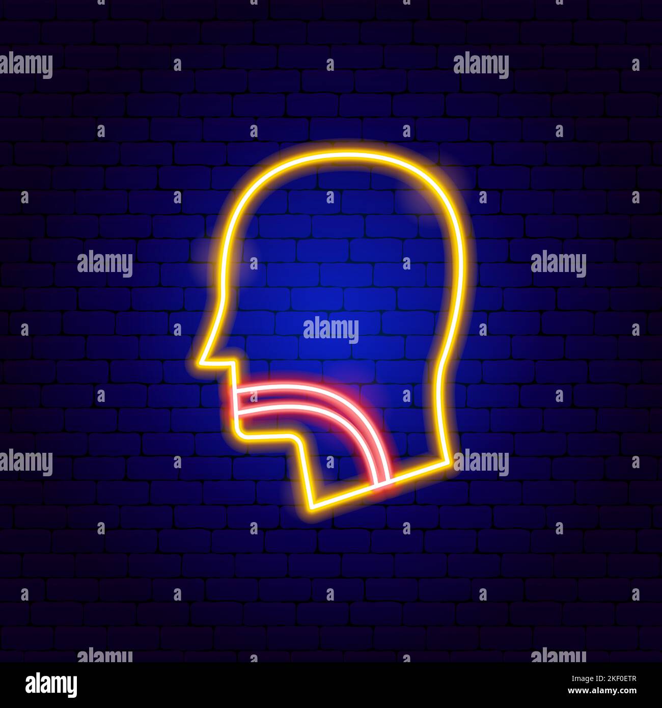 Segno al neon trachea Illustrazione Vettoriale