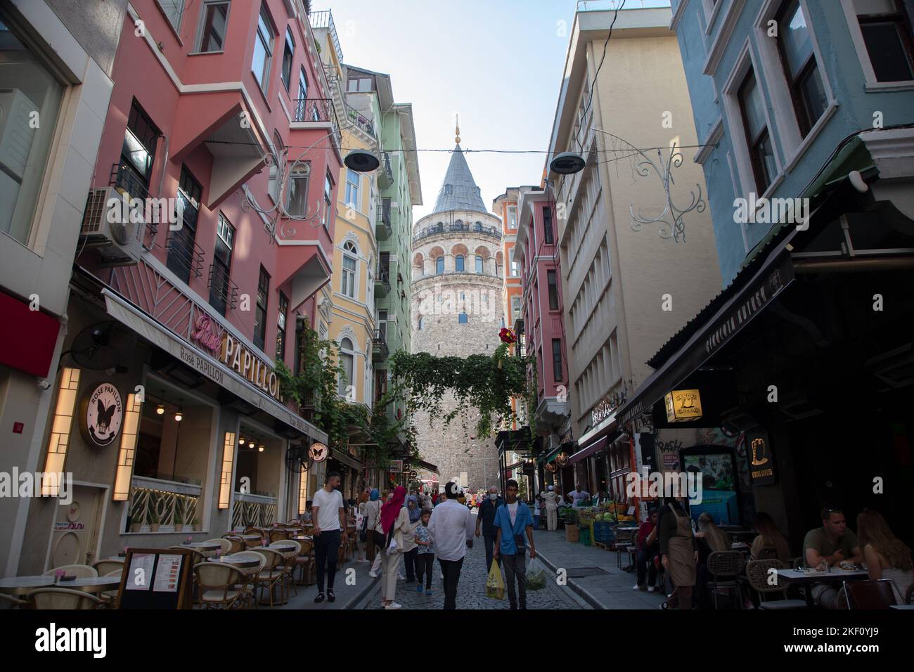 Istanbul Turchia - 09-01-2022:la torre Galata è uno dei luoghi storici di Istanbul Foto Stock
