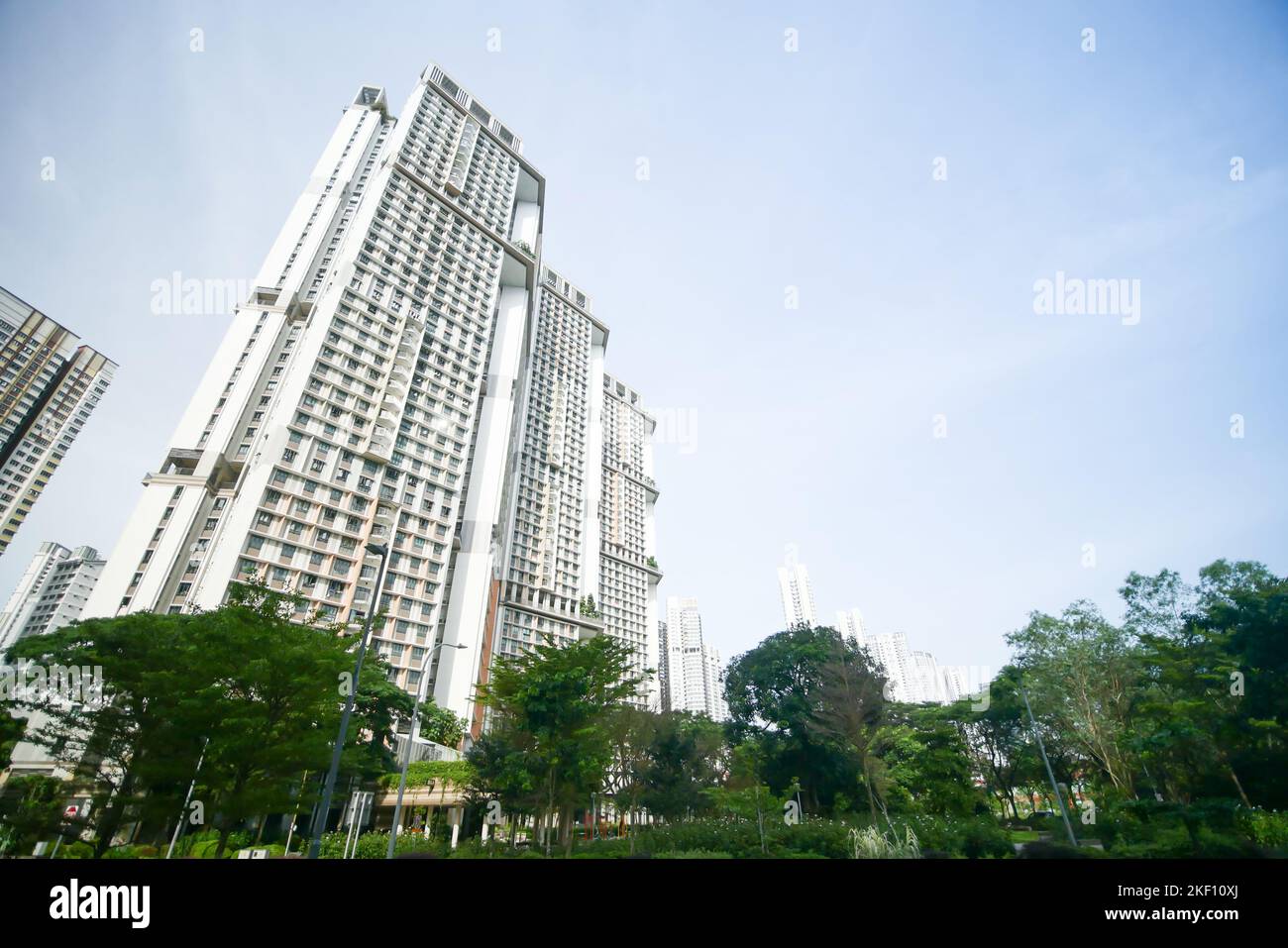 Singapore dawson 22 giugno 2022, vista ad angolo basso di SkyVille a Dawson Foto Stock