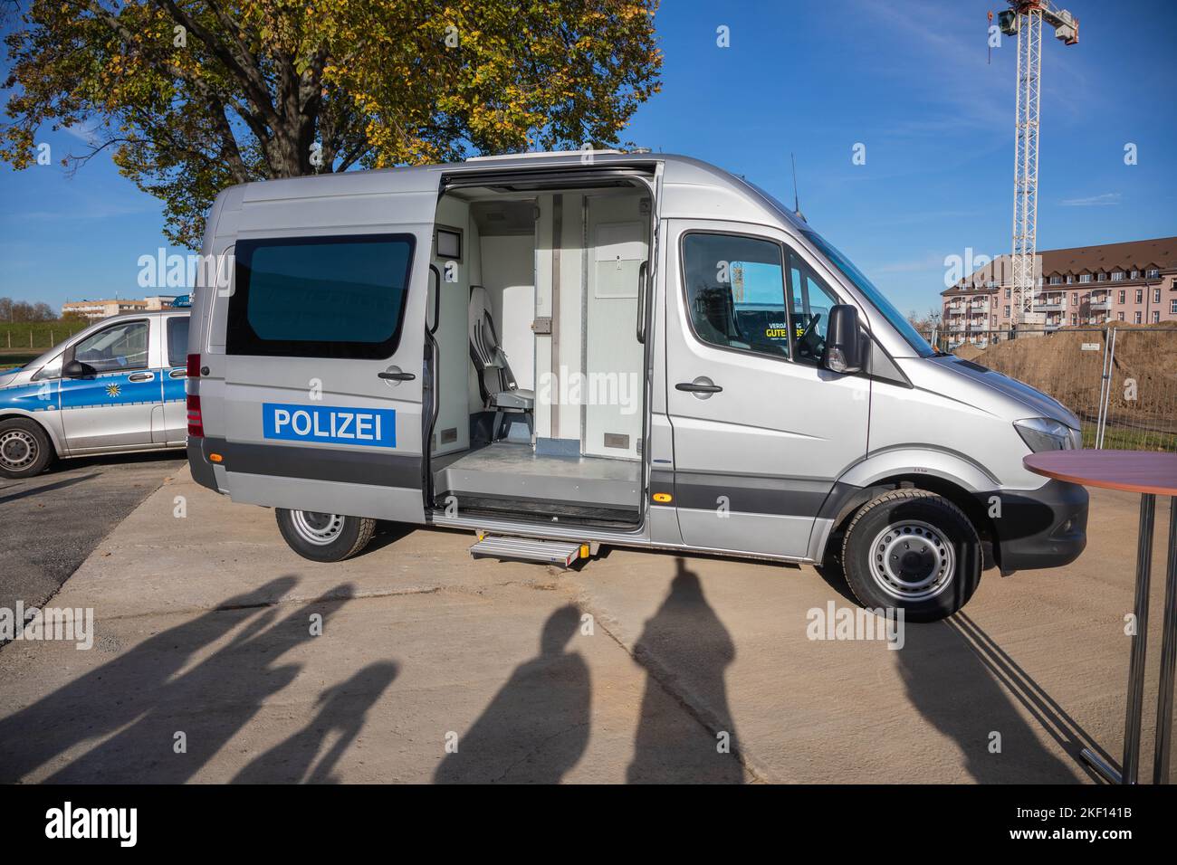 Tag der offenen Tür am Campus Bautzen der Hochschule der Sächsischen Polizei (FH), Kantstraße 25, 02625 Bautzen,12.11.2022 Spurensicherung, Verkehrsle Foto Stock