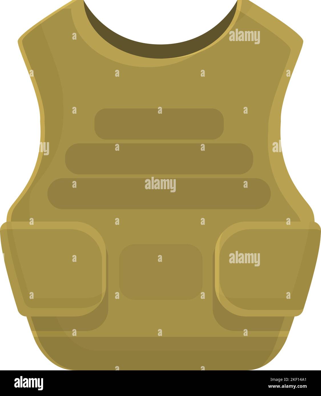 Icona giubbotto di sicurezza vettore cartone animato. Armatura kevlar. A prova di assalto Illustrazione Vettoriale
