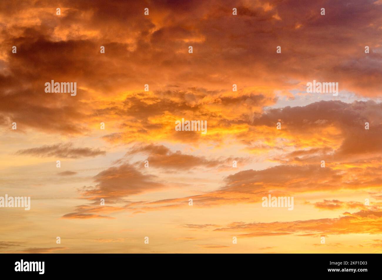 Nuvole all'alba, Llano Grande RV Resort, Texas, Stati Uniti Foto Stock