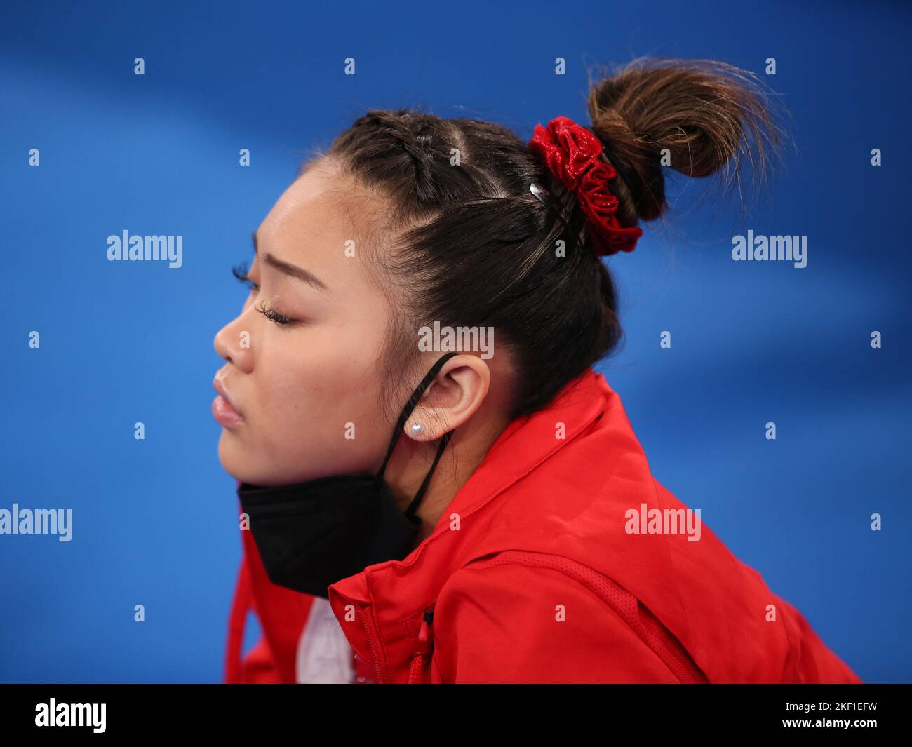03rd AGOSTO 2021 - TOKYO, GIAPPONE: Sunisa LEE degli Stati Uniti si esibisce al fascio di equilibrio femminile durante le finali degli apparati di ginnastica artistica ai Giochi Olimpici di Tokyo 2020 (Foto di Mickael Chavet/RX) Foto Stock