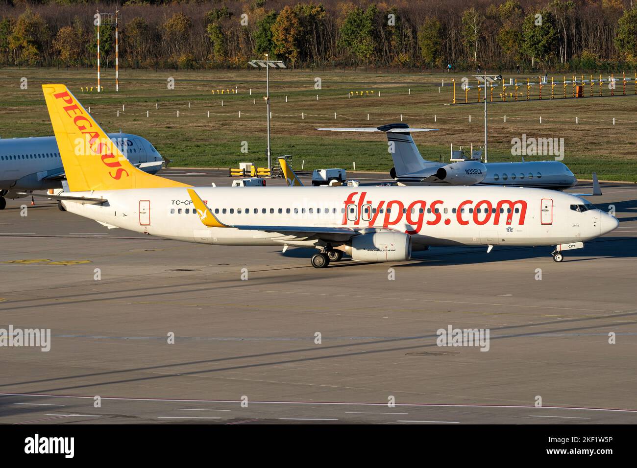 Pegasus Boeing 737-800 turco con registrazione TC-CPY all'aeroporto di Colonia/Bonn Foto Stock