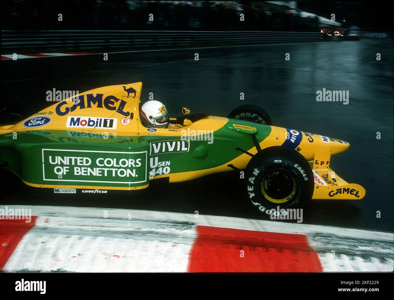 MARTIN BRUNDLE BENETTON FORD Belgio Spa Francorchamps Formula uno Gran Premio GP 30th agosto 1992 Foto Stock