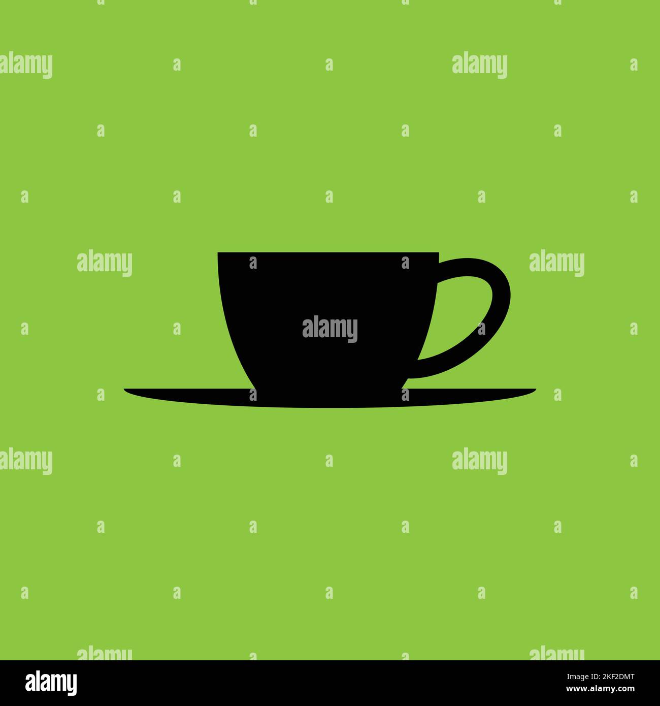 Icona della tazza di caffè isolata su sfondo verde. Concetto del caffè. - Vettore . Illustrazione vettoriale Illustrazione Vettoriale