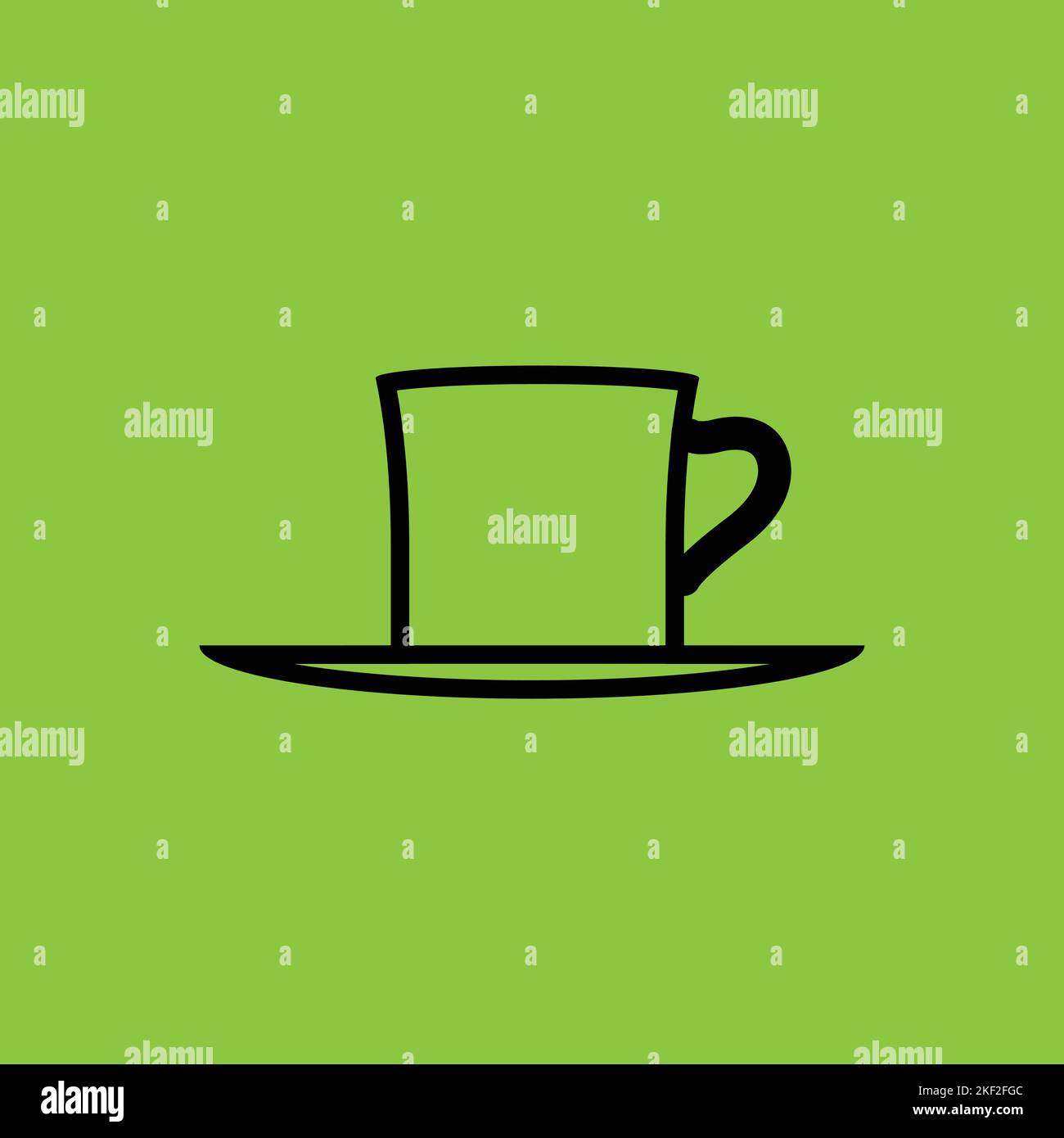 Icona del caffè turco isolata su sfondo verde. Concetto del caffè. - Vettore . Illustrazione vettoriale Illustrazione Vettoriale