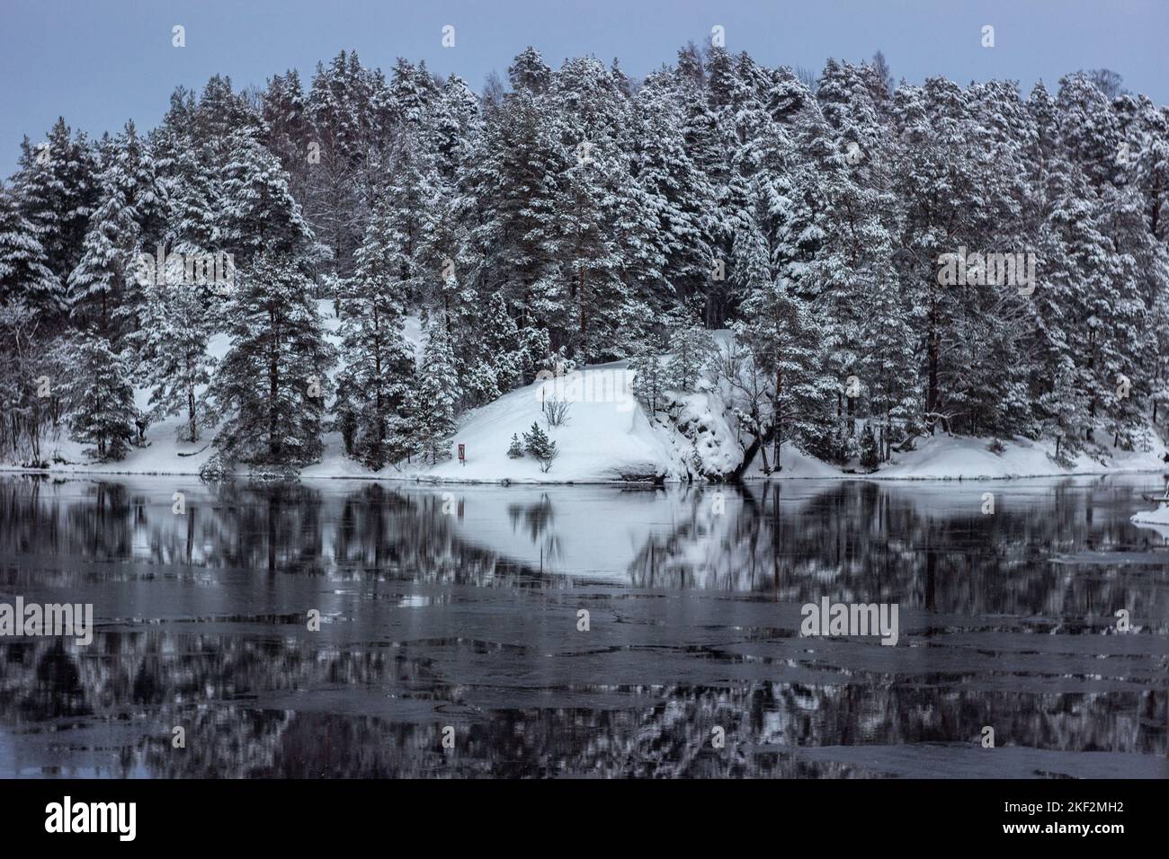 Savonlinna Seacoast in inverno Foto Stock