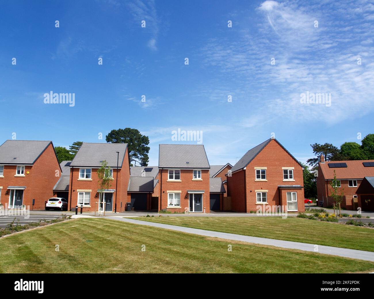 Sviluppo di New Taylor Wimpey, Kestrel Park, a Bursledon, Hampshire, Regno Unito Foto Stock