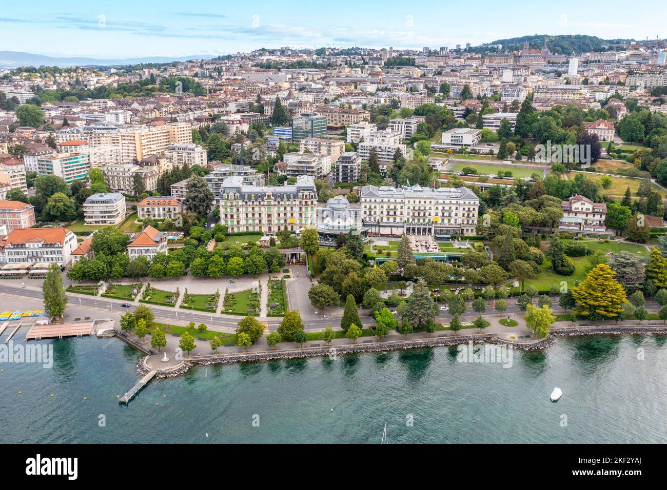 Palazzo Hôtel Beau-Rivage, Losanna, Svizzera Foto Stock