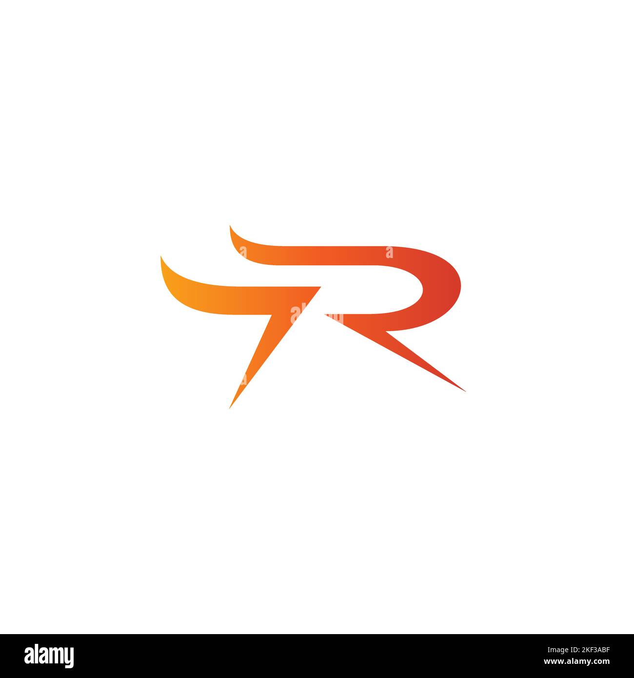 R Wing Logo Simple Vector. Icona della lettera R. Illustrazione Vettoriale