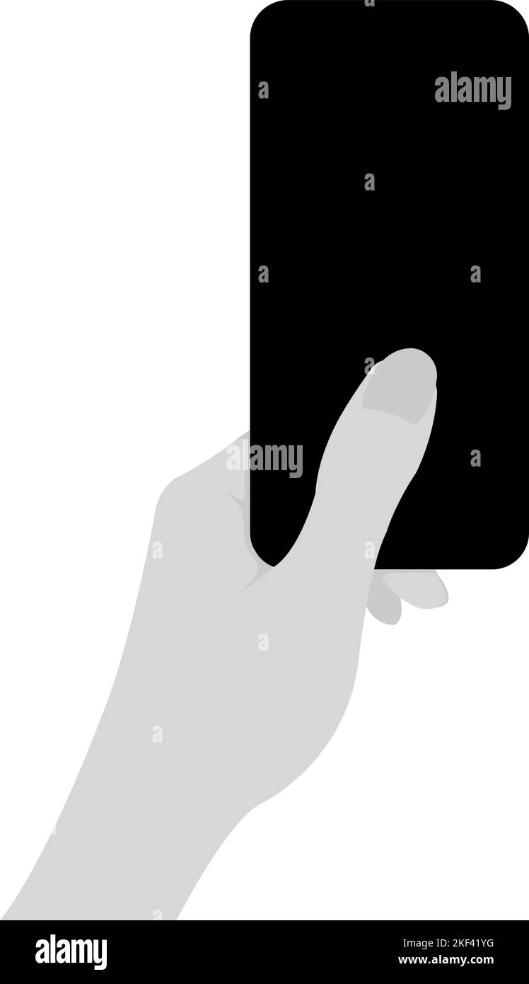 Immagine che mostra come tenere in mano un telefono cellulare ( mock up ) Illustrazione Vettoriale