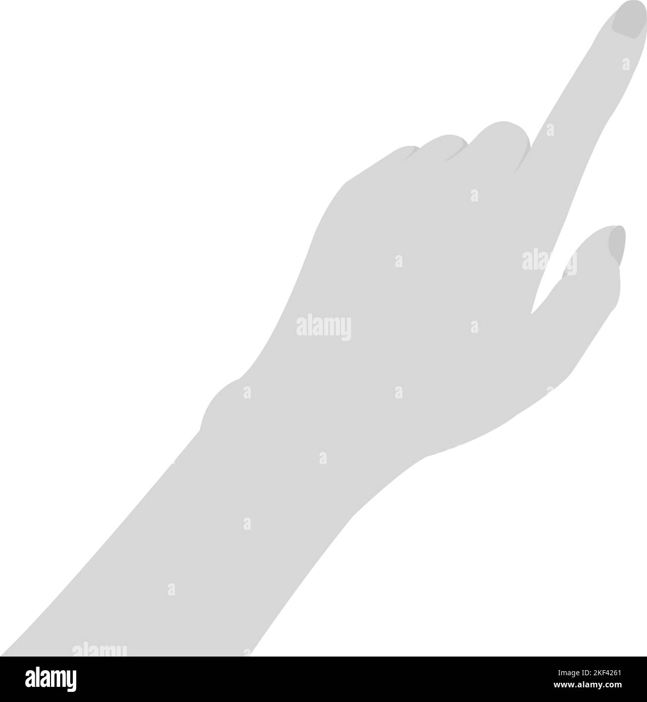 Immagine che mostra il tocco dello schermo del telefono cellulare con un dito Illustrazione Vettoriale