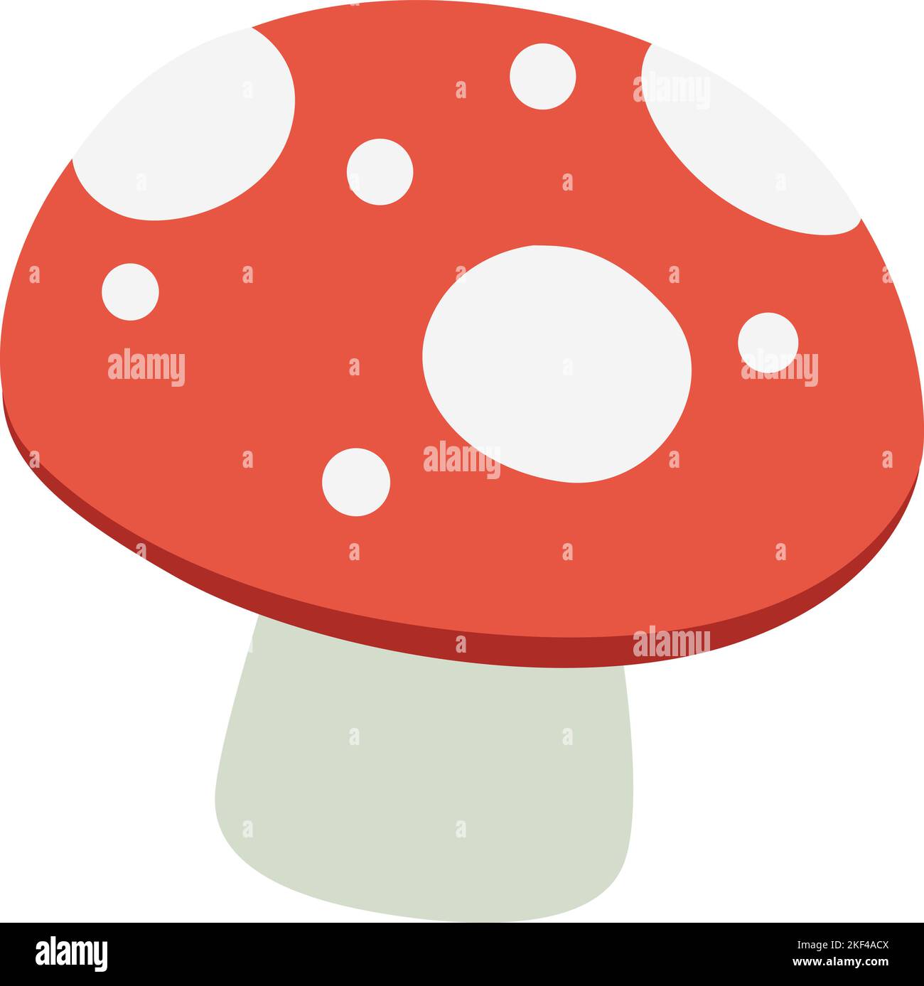 Icona Fly agaric. Simbolo del colore dei funghi velenati Illustrazione Vettoriale