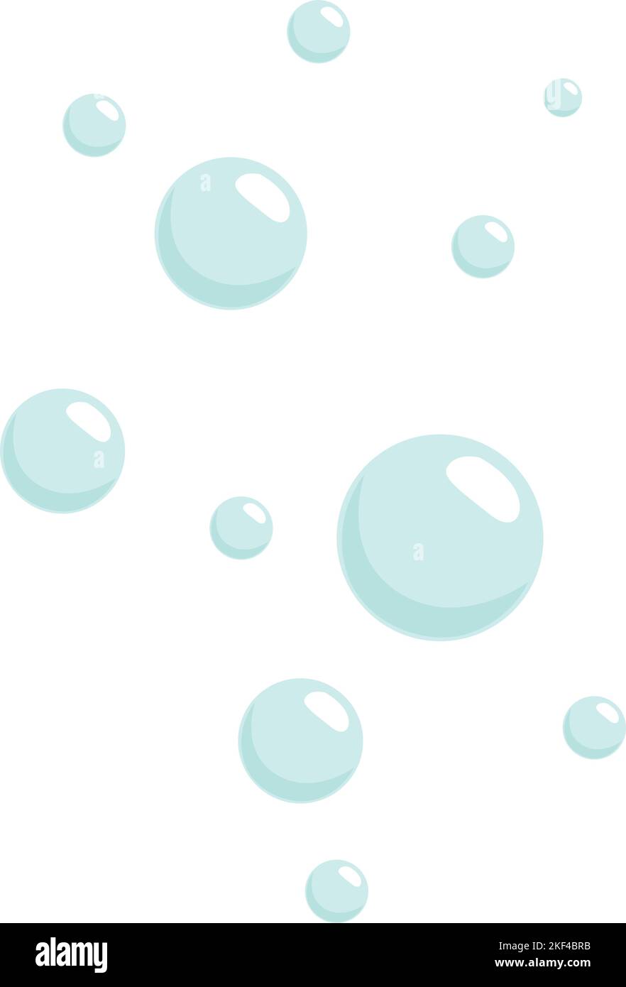 Sfere d'aria sott'acqua. Icona bolle d'acqua cartoon Illustrazione Vettoriale