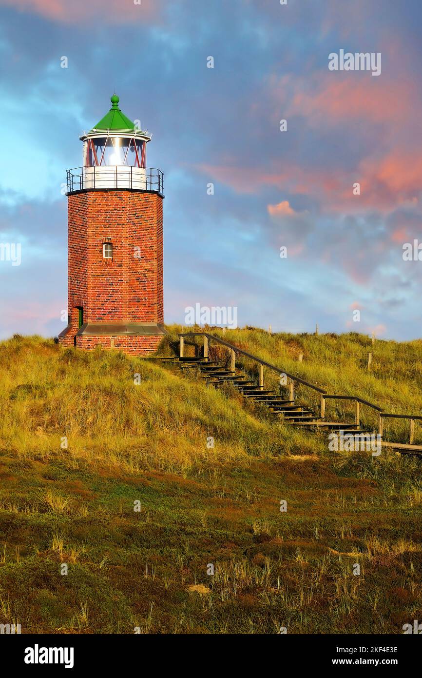 frühen alte Kampener Leuchtturm , Kampen, Sylt, Nordfriesische Inseln, Nordfriesland, Schleswig-Holstein, Deutschland Foto Stock