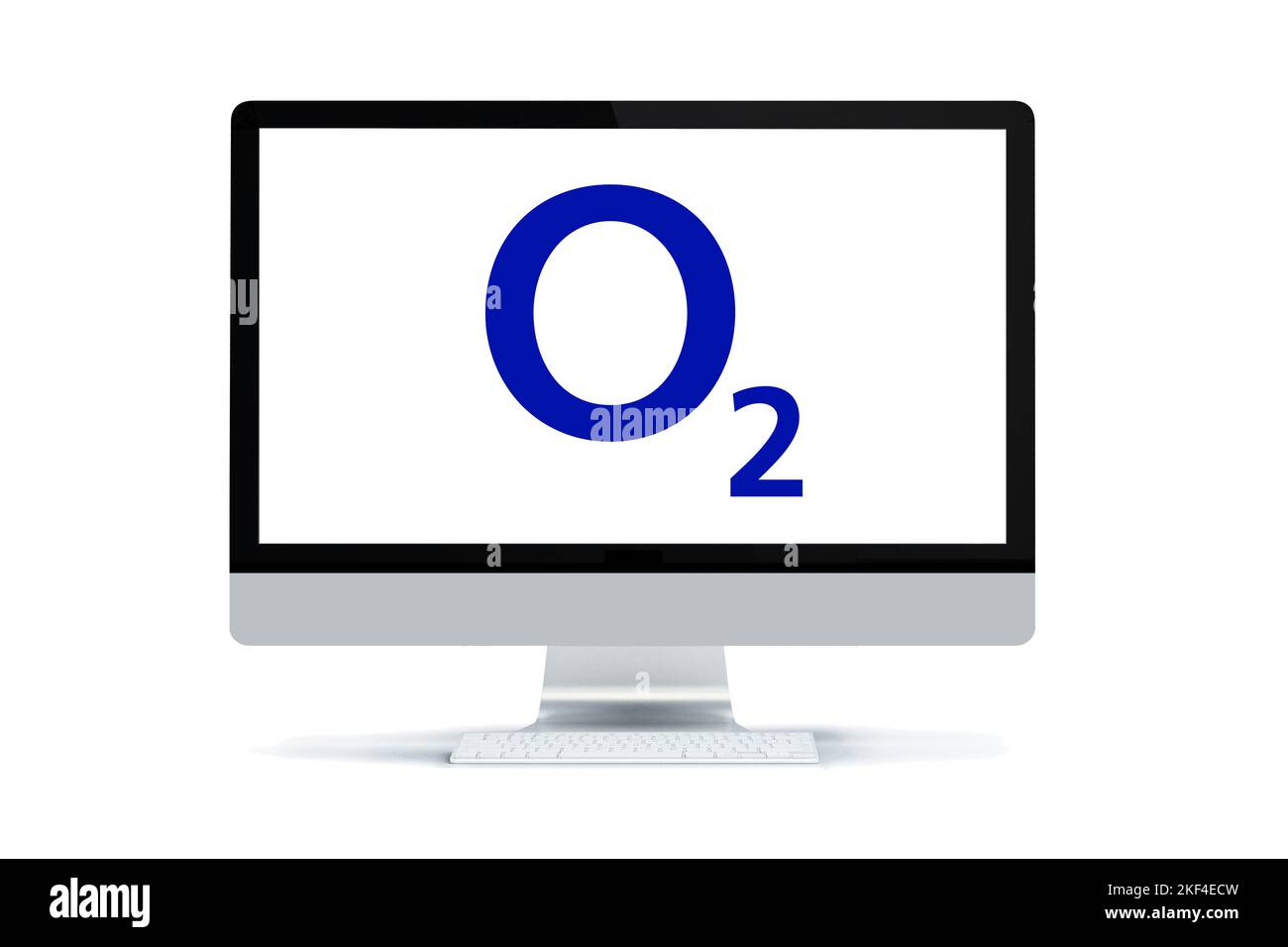 Das Logo der Firma O2, Grossbritannien, nur zur redaktionellen Veröffentlichung! Foto Stock