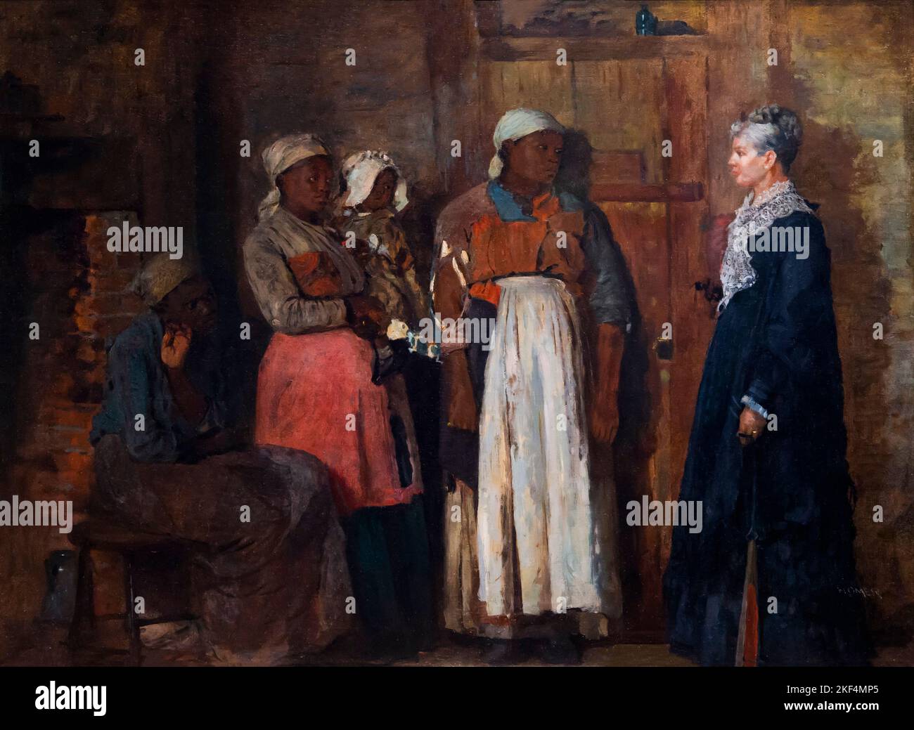 Una visita dalla Vecchia Mistress, Winslow Homer, 1876, Smithsonian American Art Museum, Washington DC, USA Foto Stock