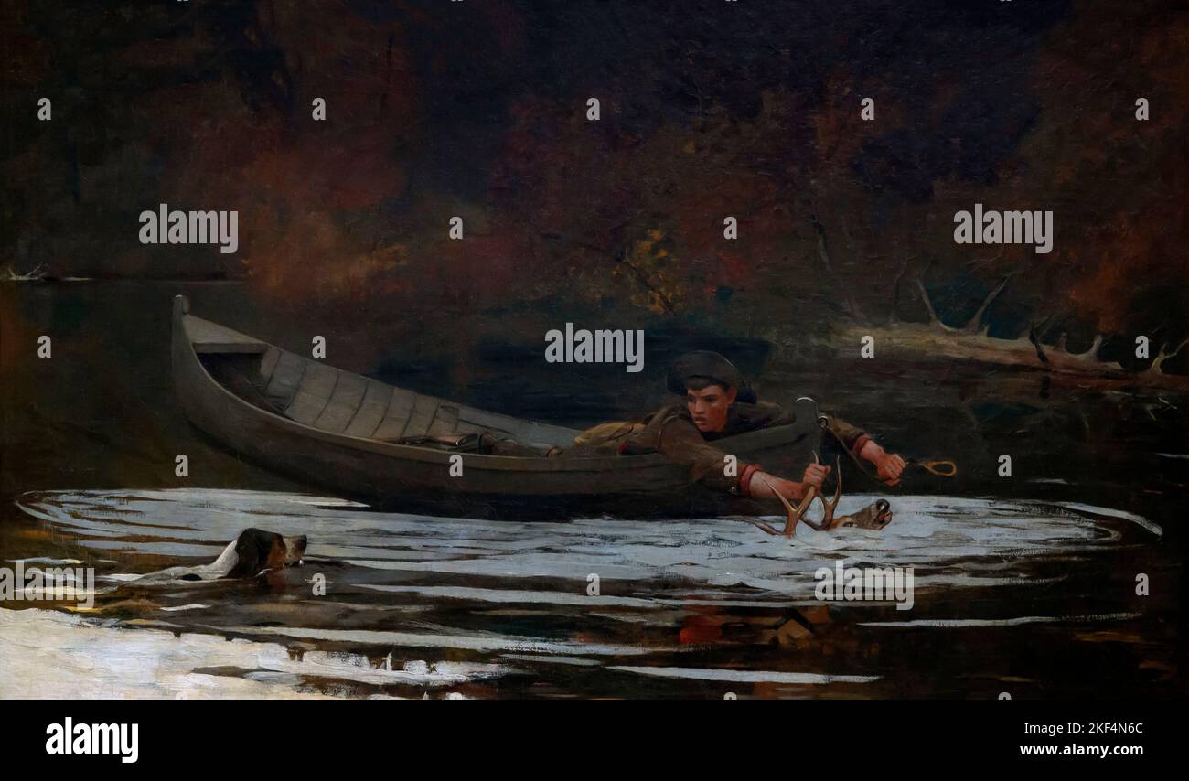 Hound and Hunter, Winslow Homer, 1892, National Gallery of Art, Foto Stock