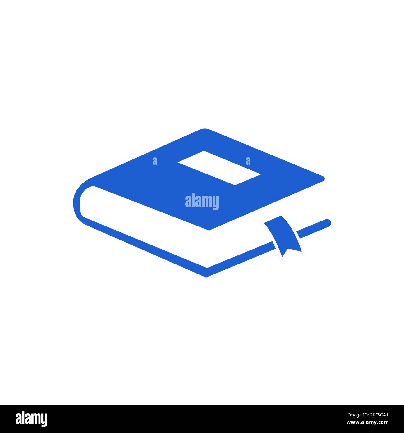 Icona del libro, disegno vettoriale dello stock stile piatto Illustrazione Vettoriale