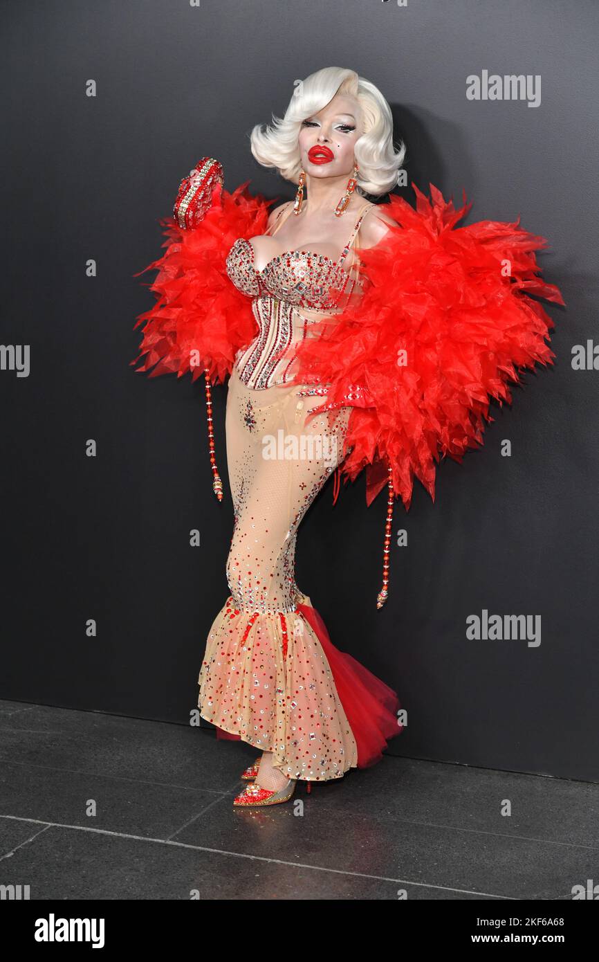 Amanda Lepore partecipa al Thierry Mugler: Couturissime serata di apertura al Brooklyn Museum il 15 novembre 2022 a New York City. Foto Stock