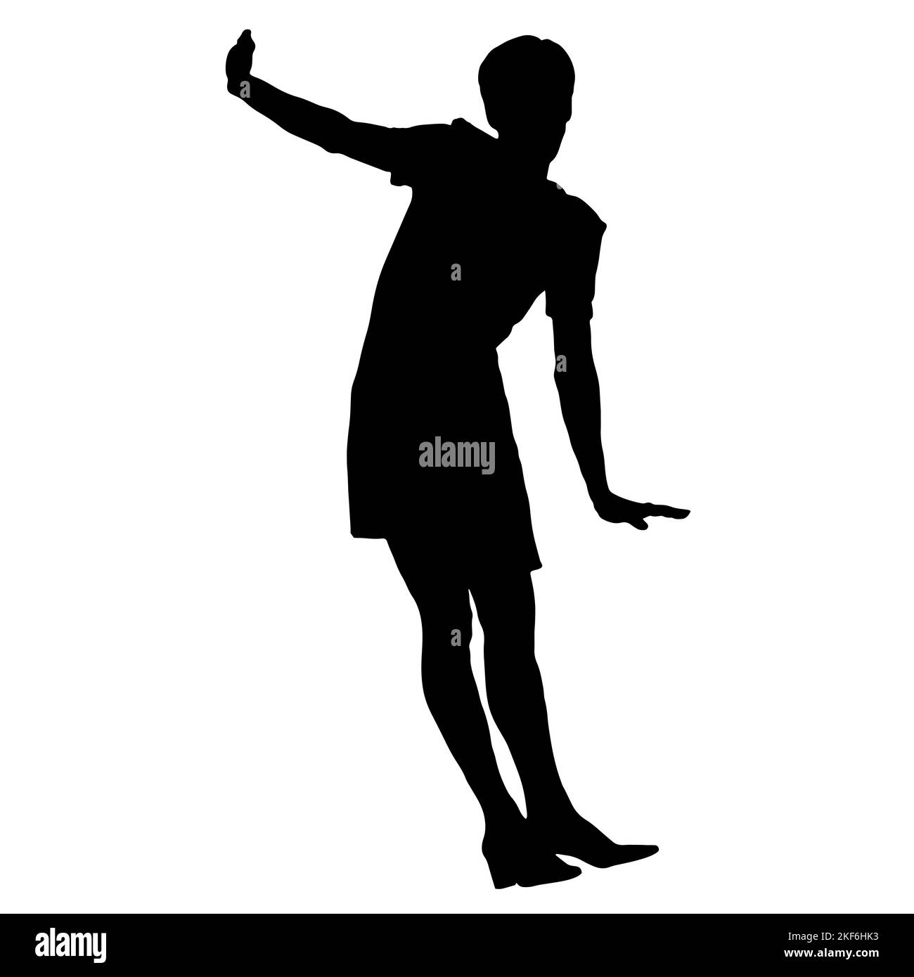 Sagome vettoriali di donne. Forma di donna in piedi. Colore nero su sfondo bianco isolato. Illustrazione grafica. EPS10. Illustrazione Vettoriale