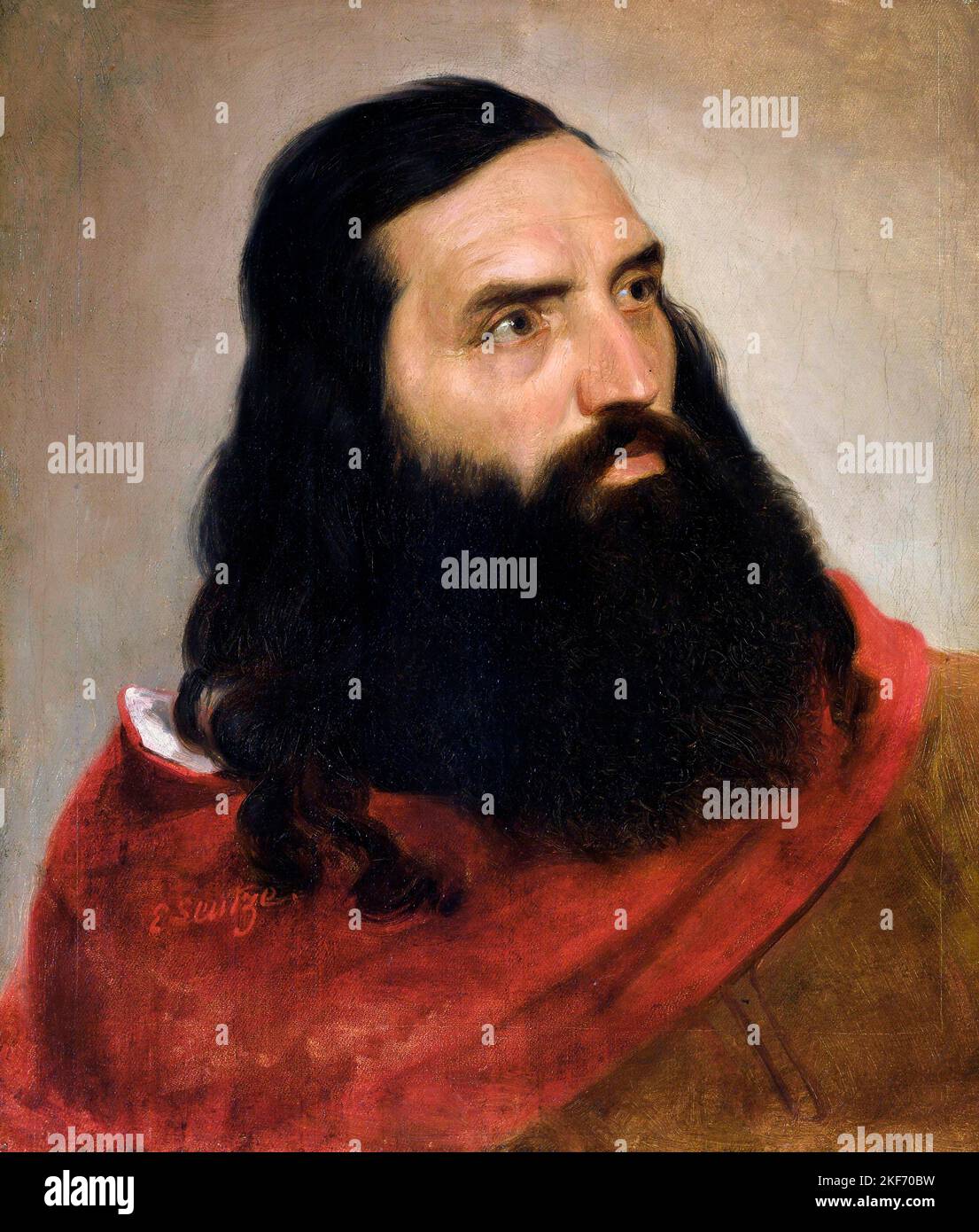 Il bandito di Emanuel Leutze (1816-1868), olio su tela, 19th ° secolo Foto Stock
