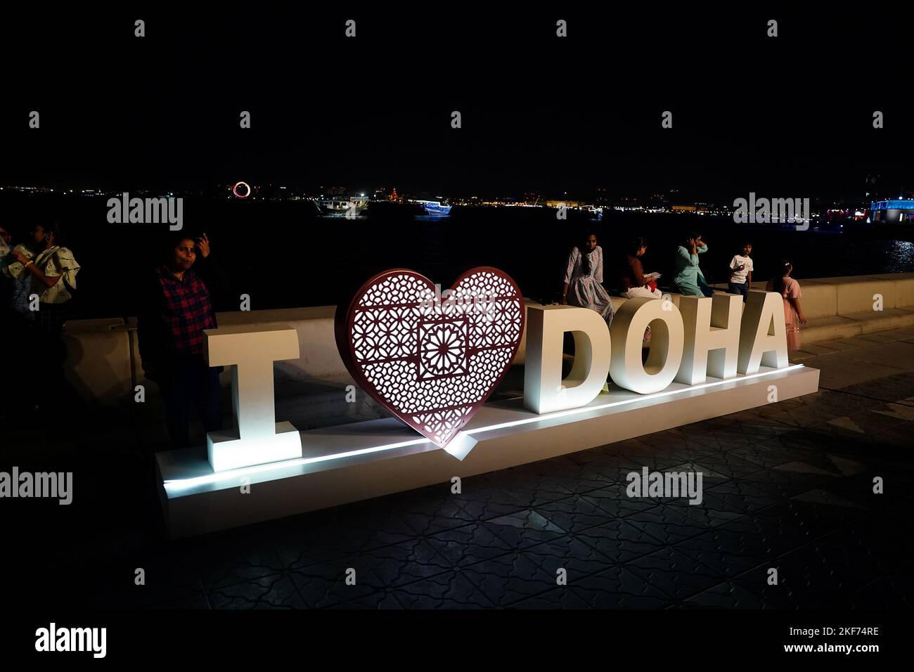 Mi piace il lavoro artistico di Doha in vista della Coppa del mondo FIFA 2022 in Qatar. Data immagine: Mercoledì 16 novembre 2022. Foto Stock