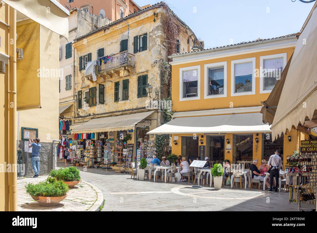 Agioli Taverna, Nikiforou Theotoki, Corfù Città Vecchia, Corfù (Kerkyra), Isole IONIE, Grecia Foto Stock