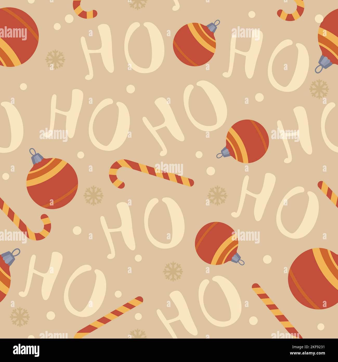 Ho ho ho ho senza cuciture modello di Natale Illustrazione Illustrazione Vettoriale