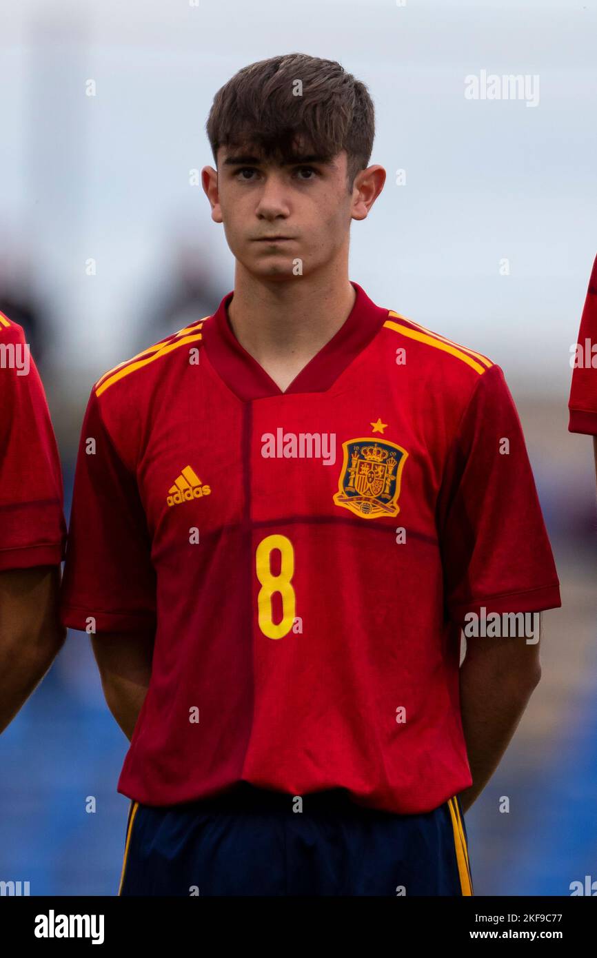 GARRIDO ALEIX, SPAGNA U19 vs ARABIA SAUDITA U20, uomini, partita amichevole, Football Wek, Pinatar Arena Football Center. Spagna, Regione di Murcia, San Pedro de Foto Stock