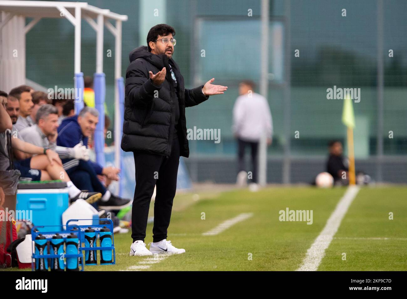 SALEH ALMOHAMMEDI , SPAGNA U19 vs ARABIA SAUDITA U20, uomini, partita amichevole, Football Wek, Pinatar Arena Football Center. Spagna, Regione di Murcia, San Ped Foto Stock