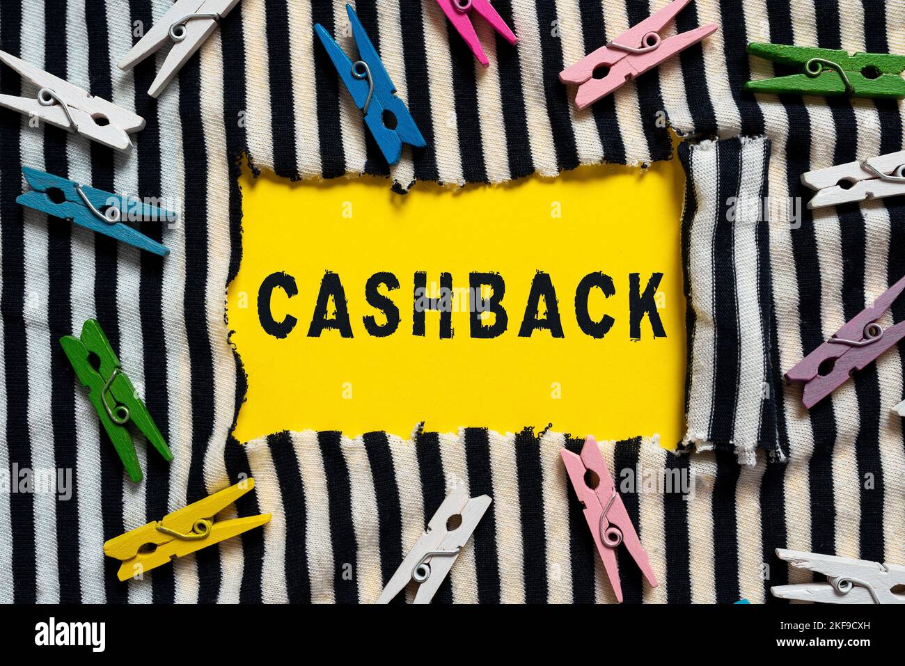 Cashback concettuale per la visualizzazione. Parola per indicare una forma di incentivo offerto agli acquirenti di determinati prodotti Foto Stock