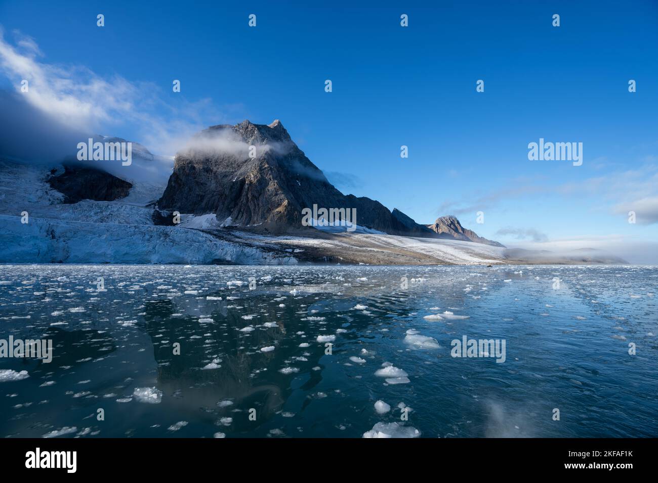 Paesaggio artico del Mare del Nord, Longyearbyen, Svalbard, Norvegia Foto Stock