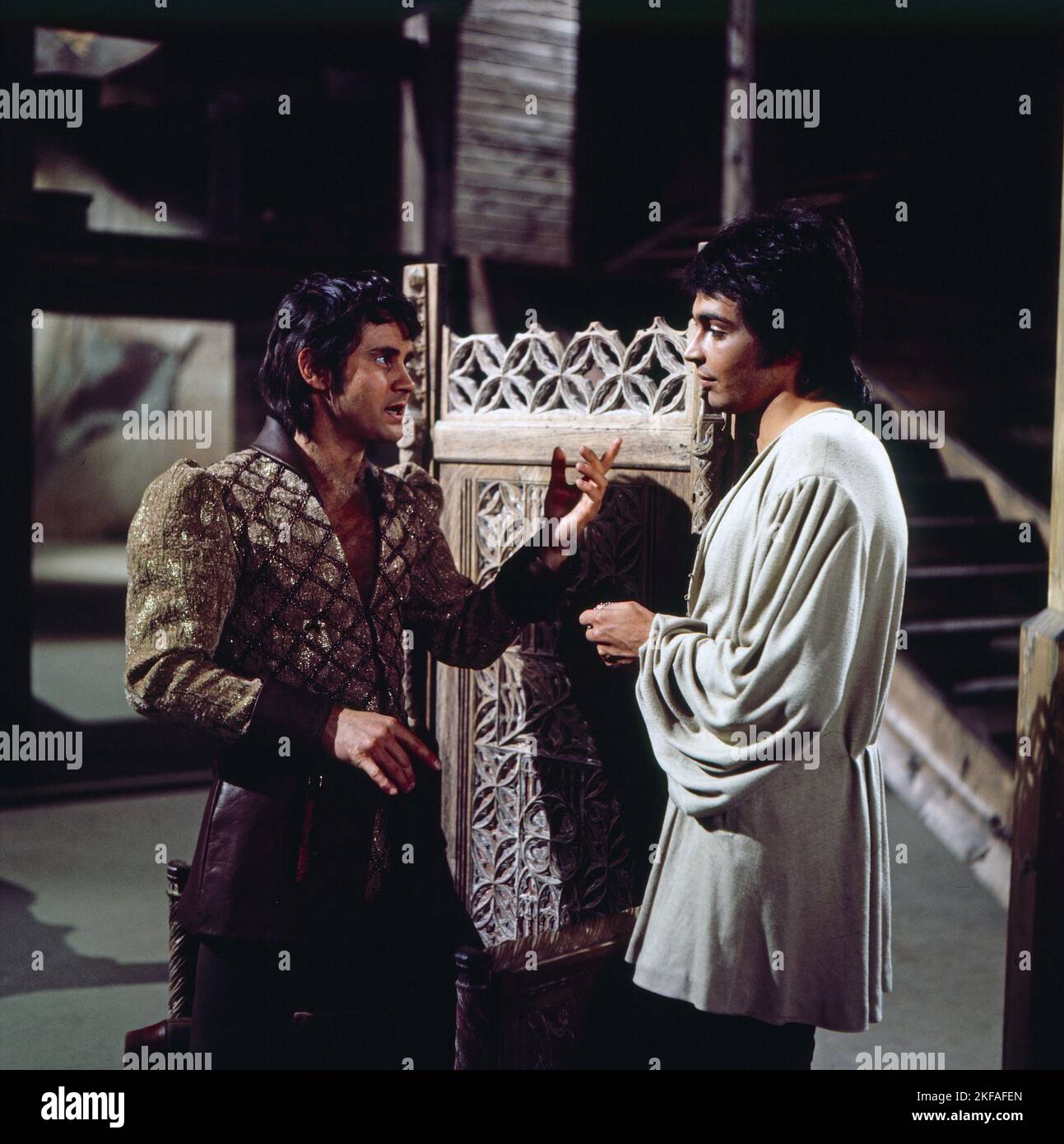 König Heinrich IV., Fernsehfilm nach dem Stück von William Shakespeare in der Neufassung von Theodor Schübel, Deutschland 1975, Regie: Werner Schlechte, Darsteller: Andreas Seyferth, Christian Reiner Foto Stock