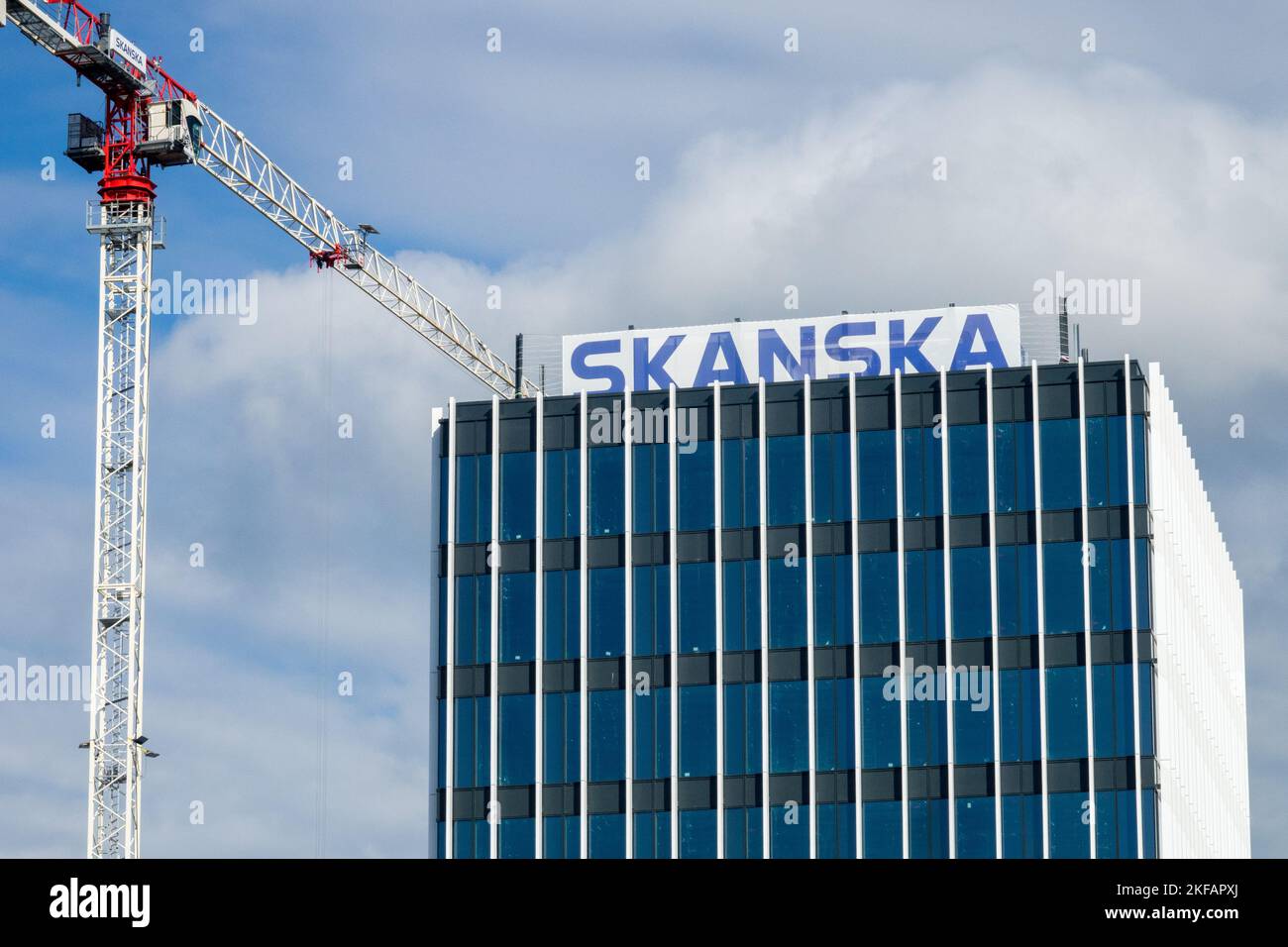 Skanska costruzione, costruzione, sito Foto Stock