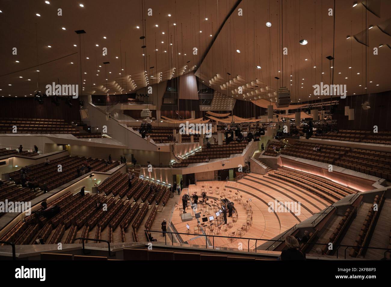 Berlino, Germania - Settembre 2022: Sala principale della Berliner Philharmonie è una sala concerti a Berlino, Germania. Sede della Berlin Philharmonic Orchestra Foto Stock