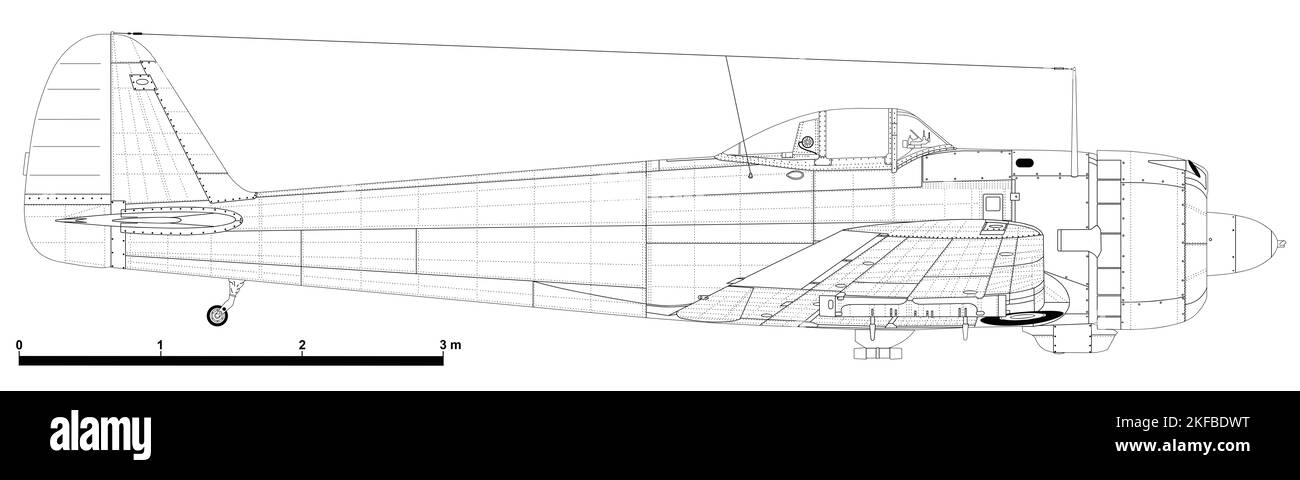 Nakajima Ki-43-II Hayabusa (Oscar) Foto Stock