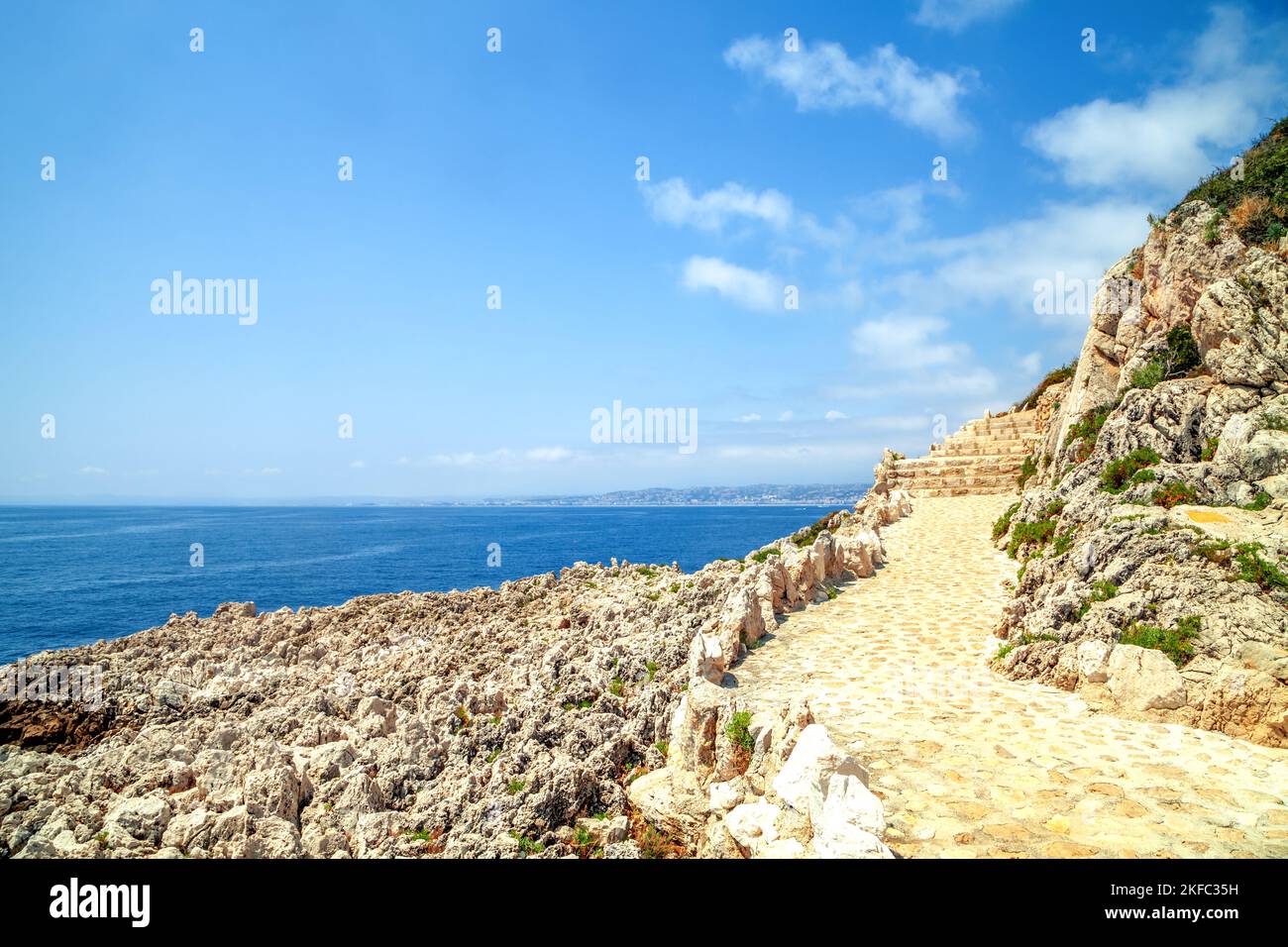 Côte giro del faro a Saint Jean Cap Ferrat, Costa Azzurra, Francia Foto Stock