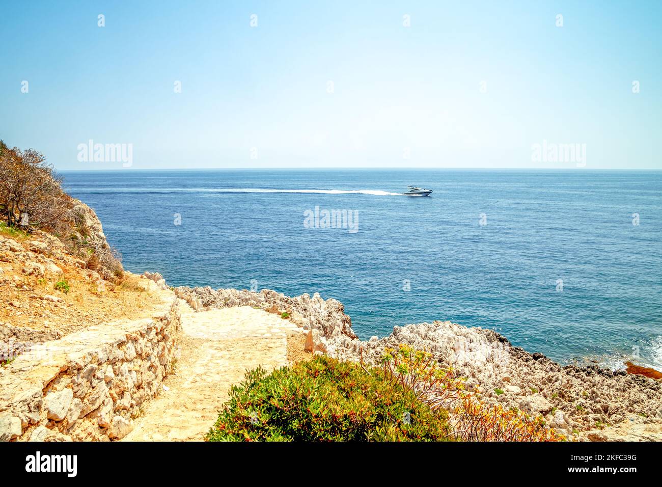 Côte giro del faro a Saint Jean Cap Ferrat, Costa Azzurra, Francia Foto Stock