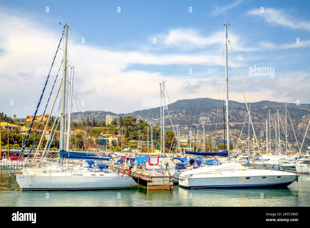 Marina di Saint Jean Cap Ferrat, Côte d’Azur, Francia Foto Stock