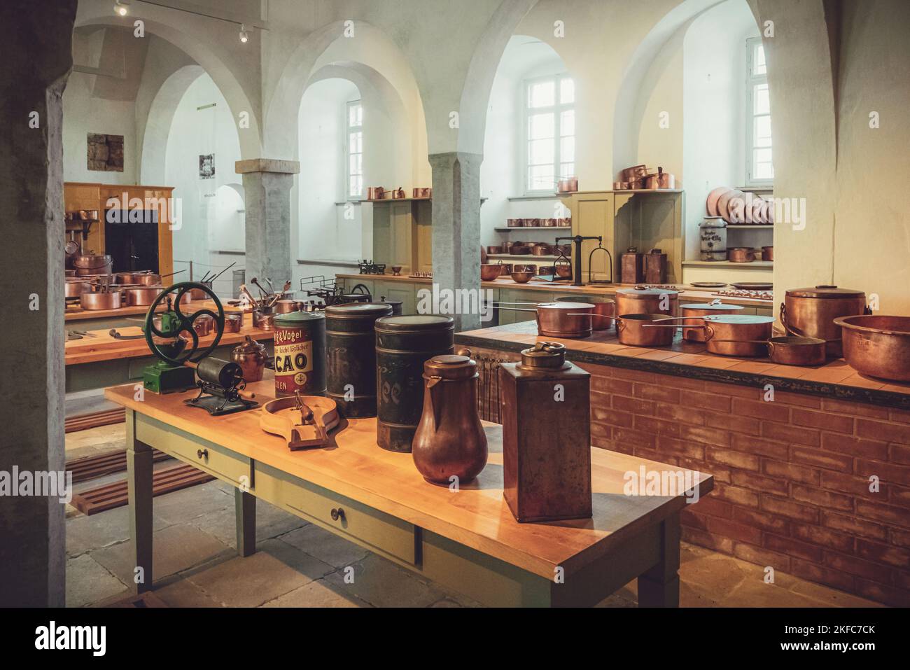 Vecchia cucina del 19th ° secolo. Foto Stock