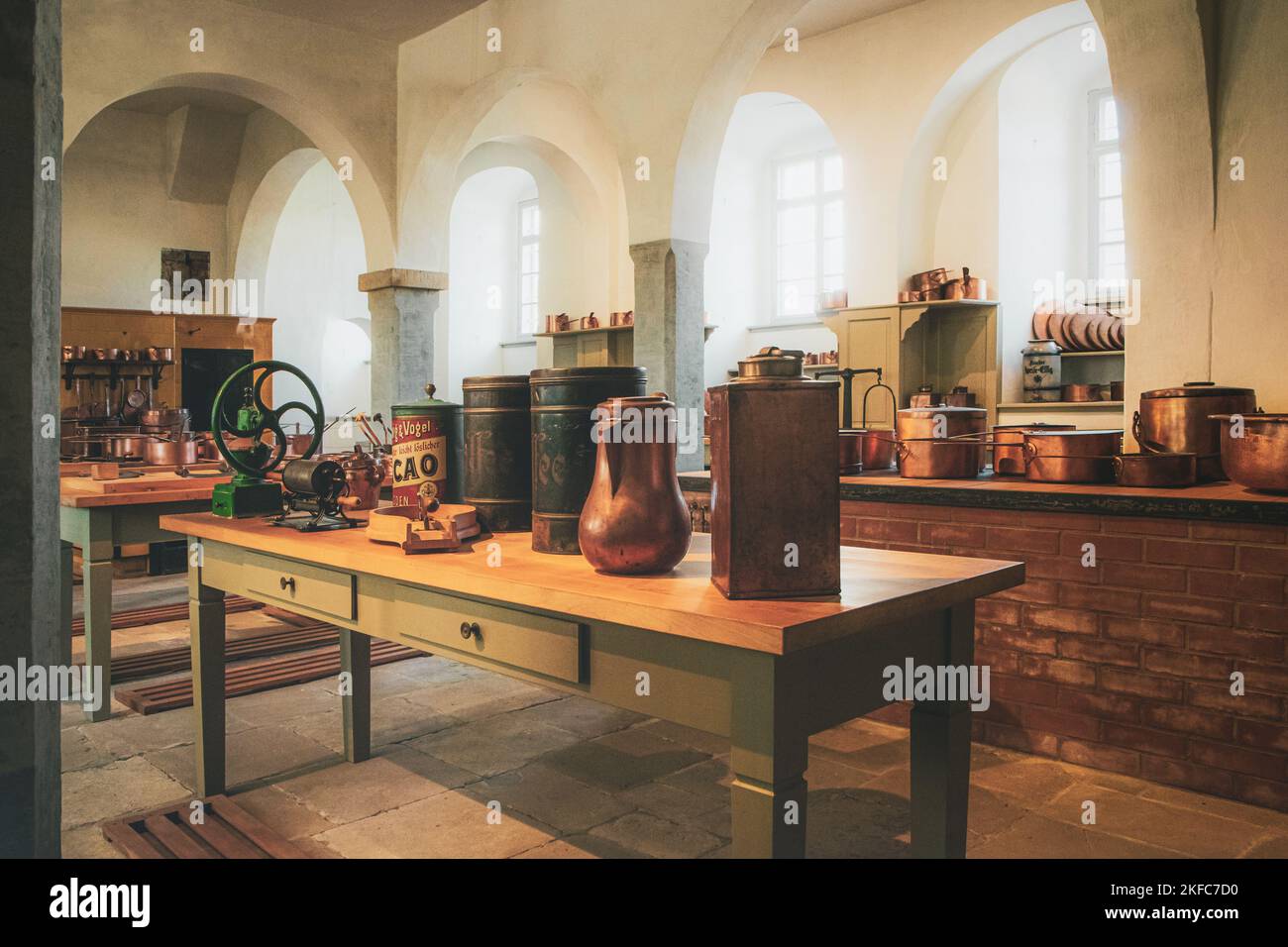 Vecchia cucina del 19th ° secolo. Foto Stock