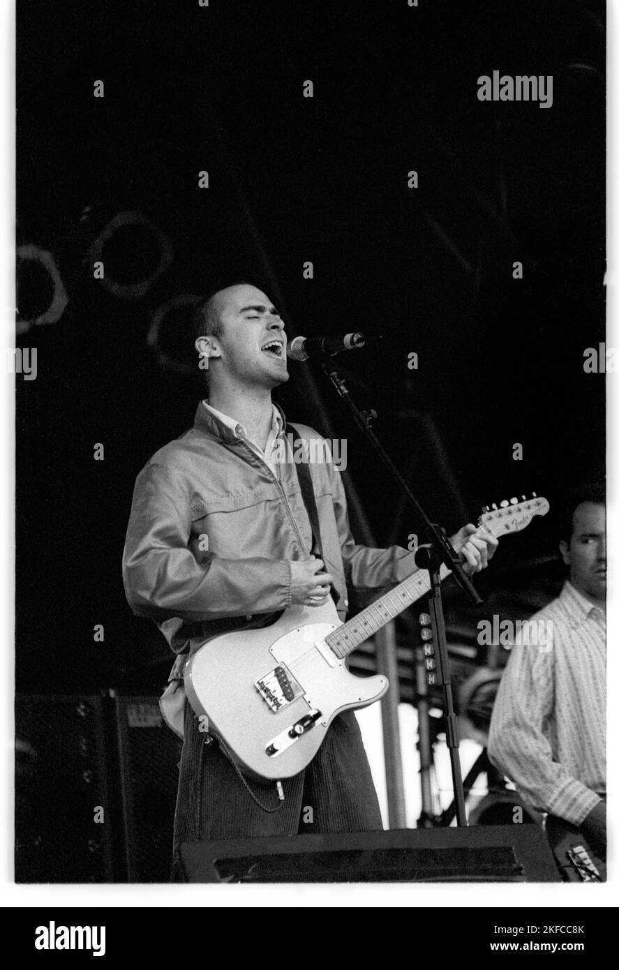 Ed Kawalczyk della band Live on the NME Stage at Glastonbury Festival, Pilton, England, June 24 1995. Fotografia: ROB WATKINS Foto Stock