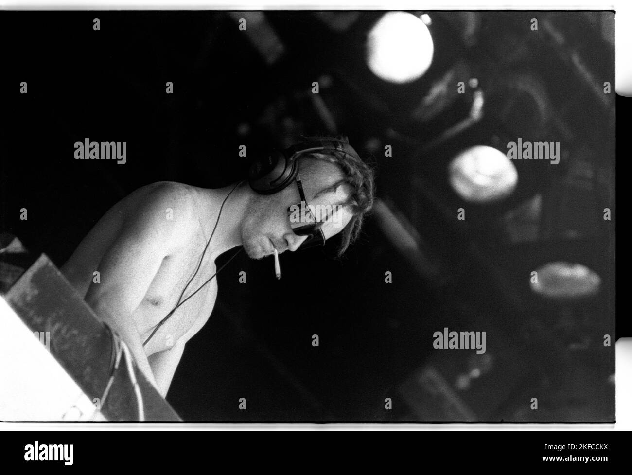 Alan Haggis Haggerty di SENSER sul NME Stage al Festival di Glastonbury, Pilton, Inghilterra, 25 1993 giugno. Fotografia: ROB WATKINS Foto Stock