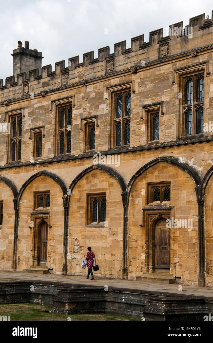 Tom Quad al Christ Church College, Oxford University, Inghilterra Foto Stock
